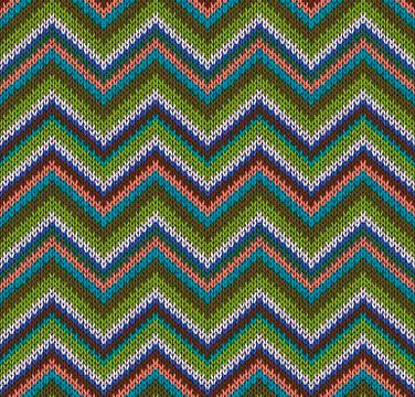 Style seamless knitted pattern Stock Illustration