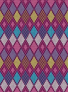 Style seamless knitted pattern Stock Illustration