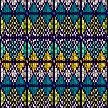 Style seamless knitted pattern Stock Illustration