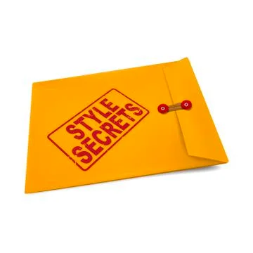 Style secrets on manila envelope Illustrazione stock