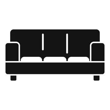 Style sofa icon simple vector. Room furniture Stock Illustration
