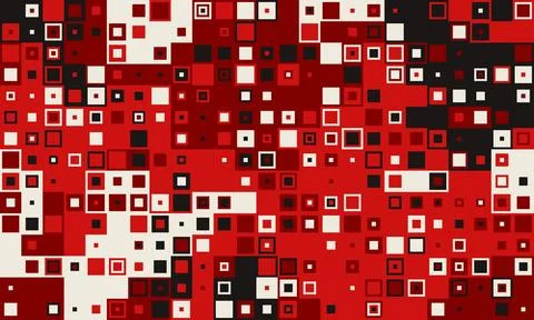 Style space panoramic solid. Decoration collection cube tile. Artistic retr.. Stock Illustration