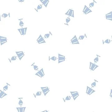 Style table lamp glyph vector seamless pattern Stock Illustration