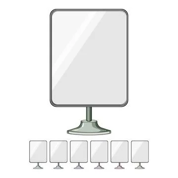 Style table mirror cartoon vector graphic イラスト素材