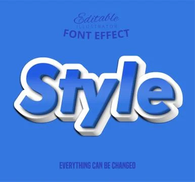 Style text, editable font effect Stock Illustration