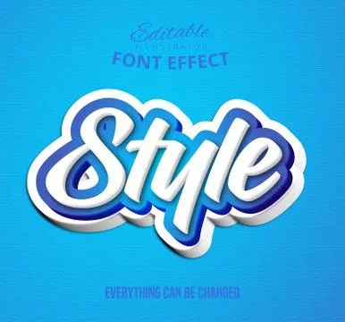 Style text, editable font effect Stock Illustration
