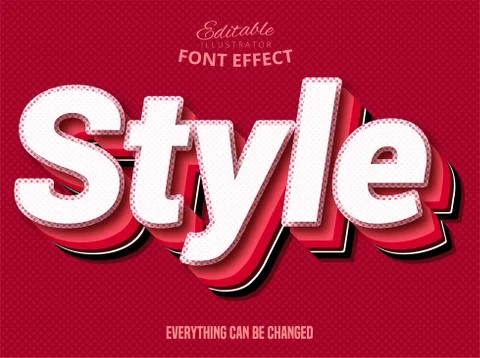 Style text, editable text effect Stock Illustration