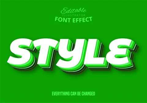 Style text, editable text style Stock Illustration