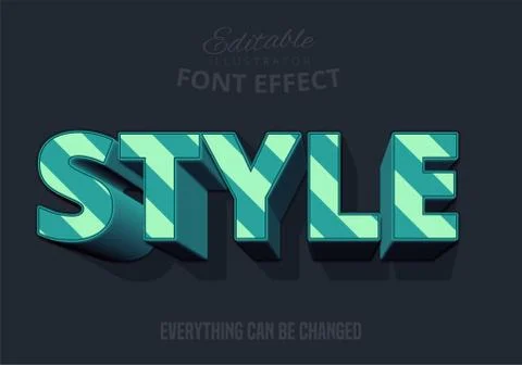 Style text, editable text style Stock Illustration