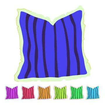 Style throw pillows vector cartoon graphic イラスト素材