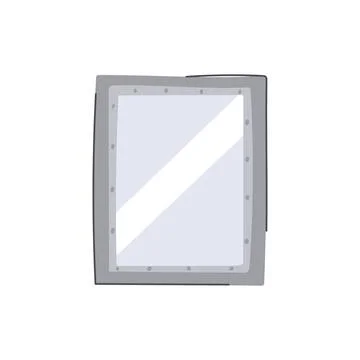 Style wall mirror cartoon vector illustration Illustrazione stock