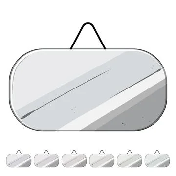 Style wall mirror cartoon vector graphic Stock Illustration