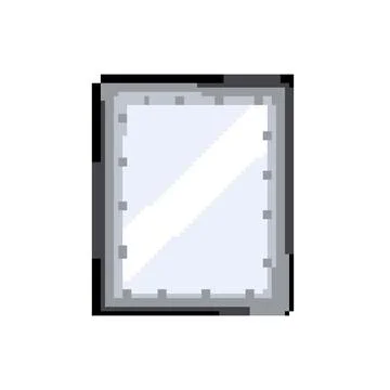 Style wall mirror pixel art vector illustration Ilustración de archivo