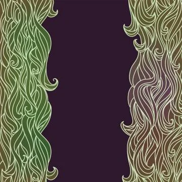 Style Waves Abstract Hand-Drawn Pattern Background Stock Illustration