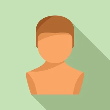 Style wig icon flat vector. Fashion head Stock Illustration