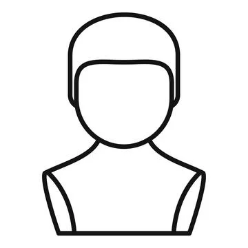 Style wig icon outline vector. Fashion head Stock Illustration