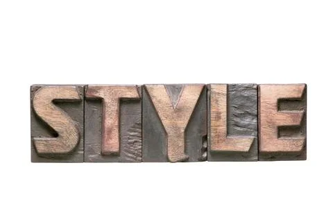 Style word isol Stock-Fotos