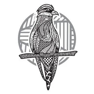 Styled Bird Illustrazione stock