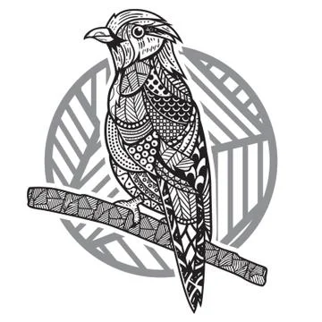 Styled Bird Stock Illustration