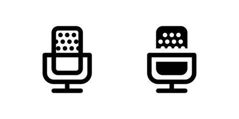A styled condenser microphone icon, great for representing high quality aud.. Stock Illustration