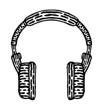 Styled headphones Stock Illustration