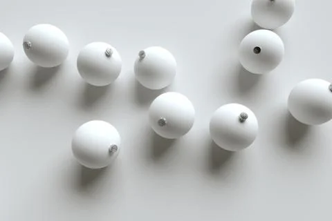 Styled White Matte Shatterproof Large Christmas Ball Ornament Mock-Up - Multi Stock Illustration