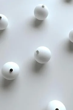 Styled White Matte Shatterproof Large Christmas Ball Ornament Mock-Up - Multi Stock Illustration