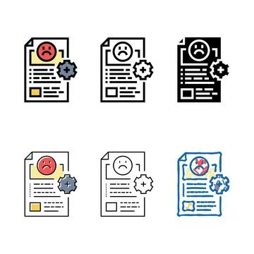 Styles complaint resolution business process color icon vector Illustrazione stock