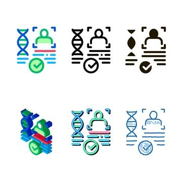 Styles confirmation dna file icon outline イラスト素材