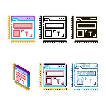 Styles creature and design web site icon vector outline Illustrazione stock
