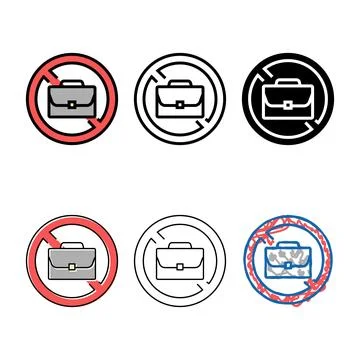 Styles job lost poverty problem color icon vector Illustrazione stock
