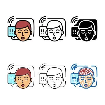 Styles snoring patient problem color icon vector Illustrazione stock