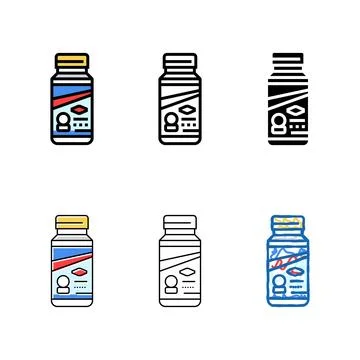 Styles tablet bleach color icon vector Stockillustratie