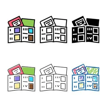 Styles tutorial book color icon vector Stock Illustration