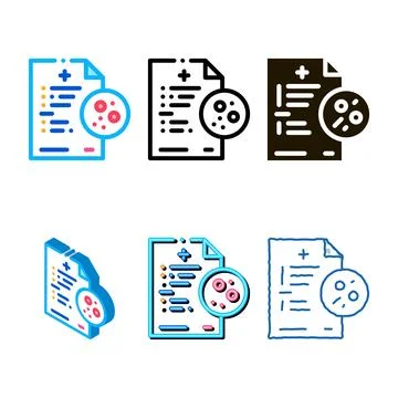 Styles written report on skin problems icon vector outline Stock Illustration
