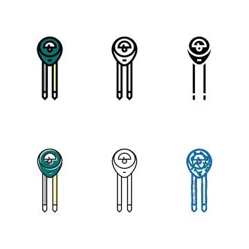 Styleset acidity meter device color icon vector Stock Illustration