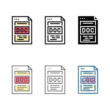 Styleset file document color icon vector Stock Illustration