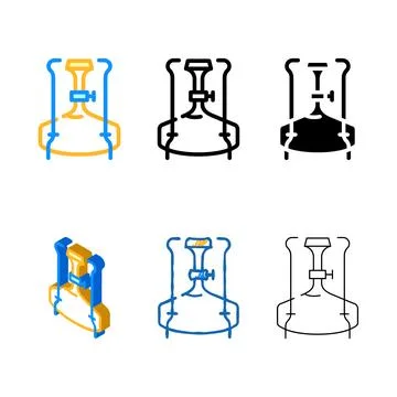 Styleset primus tool color icon vector flat Stock Illustration