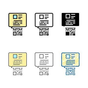 Styleset qr code for find product color icon vector isolated イラスト素材