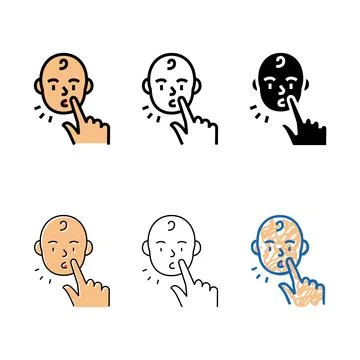 Styleset rooting reflex color icon vector Stock Illustration
