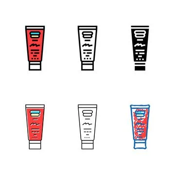 Styleset scratch remover car care color icon vector Stock Illustration