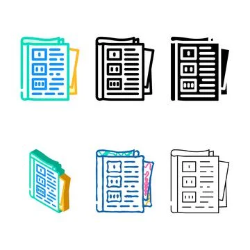 Styleset tutorial book color icon vector Stock Illustration