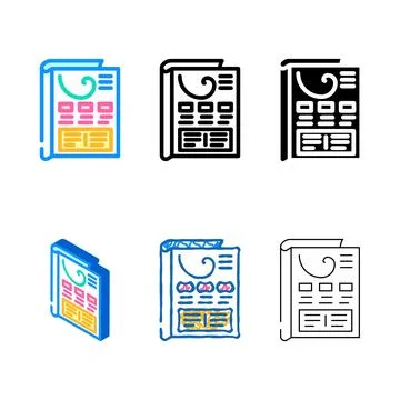 Styleset wizard of oz testing ux ui color icon vector Stock Illustration
