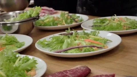 Styling salads Stock Footage 79507011