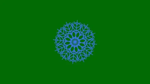 Stylised abstract illustration, vector graphic of ornate snowflake Video stock 106323157