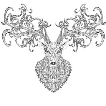 Stylised deer Stock Illustration