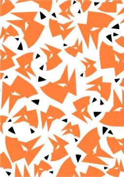 Stylised Fox Pattern 1 Stock-Illustration