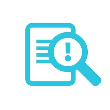 Stylised icon of Important data icon, symbol, blue icon on white background.. Stock Illustration