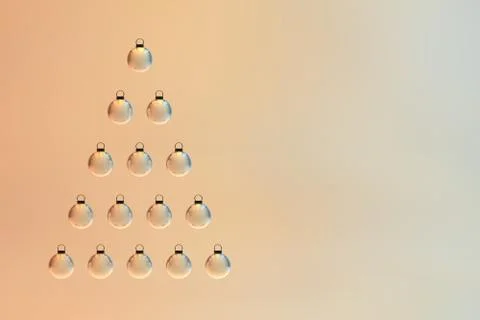 Stylised silver christmas bauble tree Stock Illustration