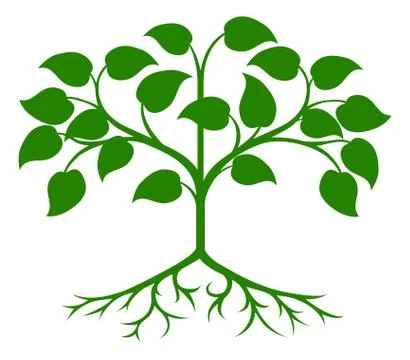 Stylised tree icon Illustrazione stock